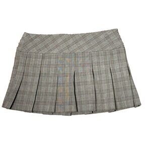 Vtg Y2K Pleated Micro Mini Skirt Small Low Rise Academia Preppy Grunge 90s Punk